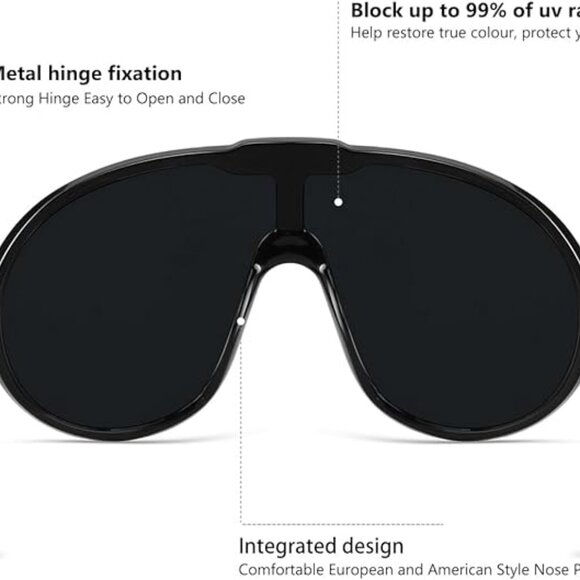 OVERSIZED SHIELD SUNGLASSES - Picture 5 of 5